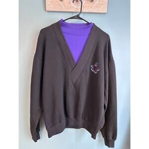 Vintage Men's IOU Already A Legend Sweatshirt Black Purple